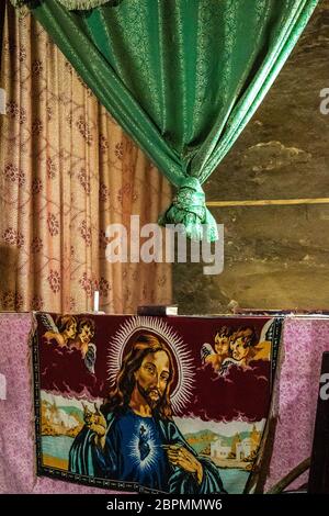 The rocky church of Wukro Cherkos in Ethiopia, Africa Stock Photo