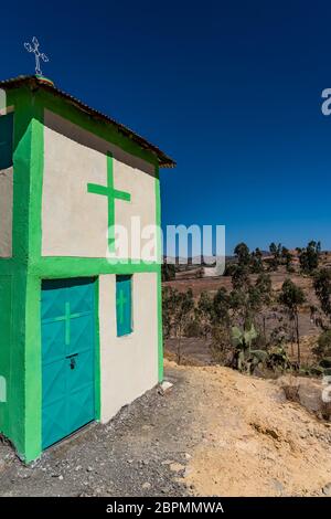 The rocky church of Wukro Cherkos in Ethiopia, Africa Stock Photo