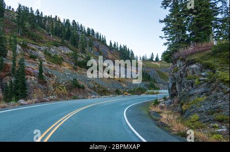 view of mt Shuksan,scenic view in Mt. Baker Snoqualmie National Forest Park,Washington,USA.. Stock Photo