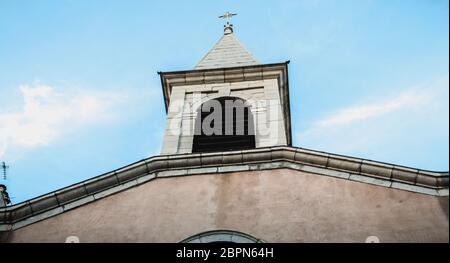Sete, France - January 4, 2019: Architectural detail of Saint Joseph Church in the historic city center on a winter day Stock Photo