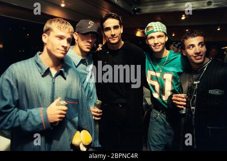 Backstreet Boys / popkomm 1996 - Die US-amerikanische Boygroup 'Backstreet Boys' Howie Dorough, Alexander James McLean, Nick Carter, Brian Littrell, Kevin Richardson Stock Photo