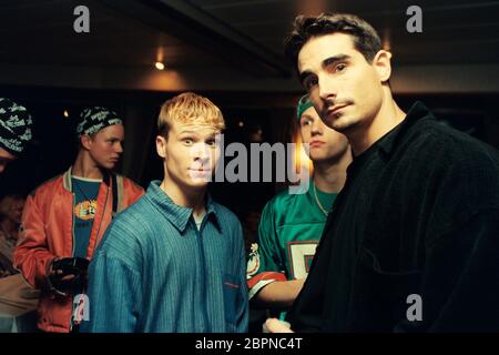 Backstreet Boys / popkomm 1996 - Die US-amerikanische Boygroup 'Backstreet Boys' Howie Dorough, Alexander James McLean, Nick Carter, Brian Littrell, Kevin Richardson Stock Photo