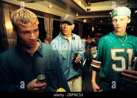 Backstreet Boys / popkomm 1996 - Die US-amerikanische Boygroup 'Backstreet Boys' Howie Dorough, Alexander James McLean, Nick Carter, Brian Littrell, Kevin Richardson Stock Photo