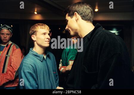 Backstreet Boys / popkomm 1996 - Die US-amerikanische Boygroup 'Backstreet Boys' Howie Dorough, Alexander James McLean, Nick Carter, Brian Littrell, Kevin Richardson Stock Photo