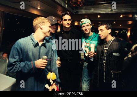 Backstreet Boys / popkomm 1996 - Die US-amerikanische Boygroup 'Backstreet Boys' Howie Dorough, Alexander James McLean, Nick Carter, Brian Littrell, Kevin Richardson Stock Photo