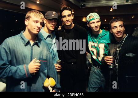 Backstreet Boys / popkomm 1996 - Die US-amerikanische Boygroup 'Backstreet Boys' Howie Dorough, Alexander James McLean, Nick Carter, Brian Littrell, Kevin Richardson Stock Photo