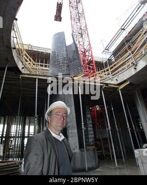 DITIB - Zentralmoschee und Kulturzentrum in Köln - Presserundgang und Besichtigung der Baustelle in Anwesenheit von Vertretern des Bauherren und des Architekten Paul Böhm. Stock Photo