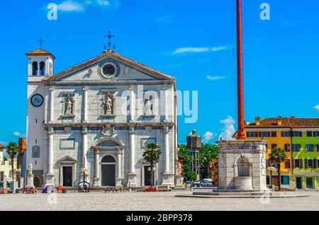 Palmanova cathedral - Udine province  - Friuli Venezia Giulia region - Italy . Stock Photo