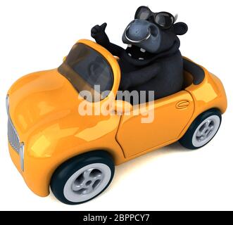 Fun bull - 3D Illustration Stock Photo