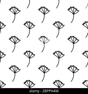 Seamless pattern made from doodle ginkgo biloba leaves. Isolated on white background. Vector stock illustration. Stock Vector