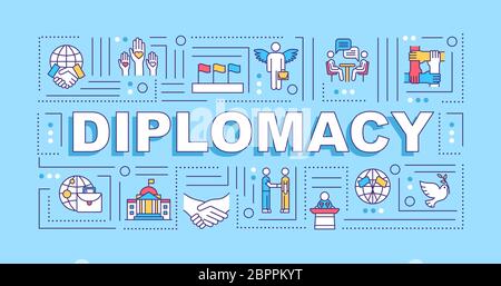 Diplomacy word concepts banner Stock Vector