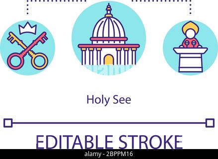 Holy see concept icon Stock Vector