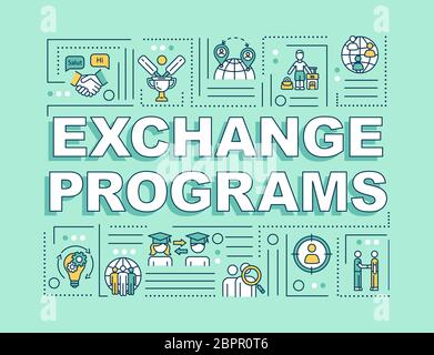 Exchange programs word concepts banner Stock Vector
