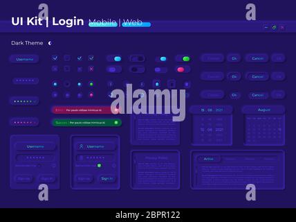 Authorization UI elements kit Stock Vector Image & Art - Alamy