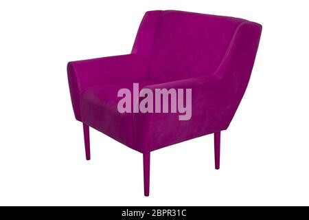 armchair. Modern designer chair on white background. Texture chair. Stock Photo