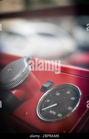 Close up shot of bus dash board Stock Photo - Alamy