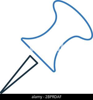 Nice design of the Thumbtack Icon, Pin, Vector Graphics for commercial, print media, web or any type of design projects. Stock Vector