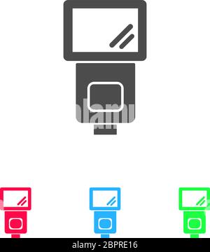 Flush bulb icon flat. Color pictogram on white background. Vector illustration symbol and bonus icons Stock Vector