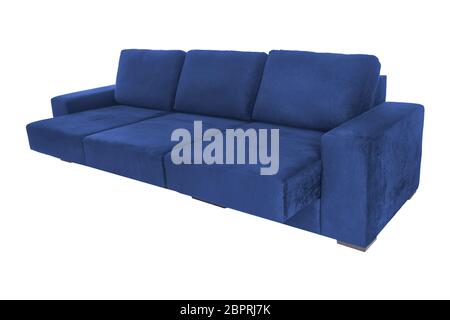 modern suede couch sofa  isolated on white background Stock Photo
