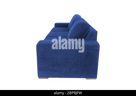 modern suede couch sofa  isolated on white background Stock Photo