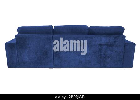 modern suede couch sofa  isolated on white background Stock Photo