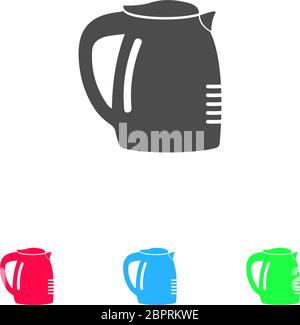 Coffee maker icon flat. Color pictogram on white background. Vector illustration symbol and bonus icons Stock Vector