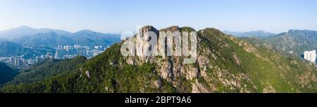 Lion rock mountain, panoramic shot Stock Photo