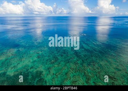 Clear blue sky and sea in ishigaki island Stock Photo