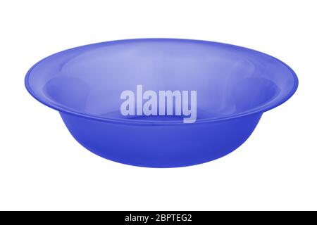 plastic transparent wash bowl on a white background Stock Photo