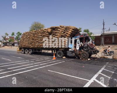 The Golden Quadrilateral in India Stock Photo