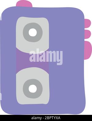 retro cassette icon over white background, vector illustration Stock ...