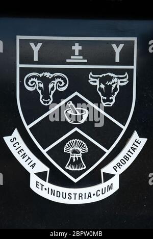 Signage for Lincoln University, an agricultural university in Canterbury, South Island, New Zealand Stock Photo