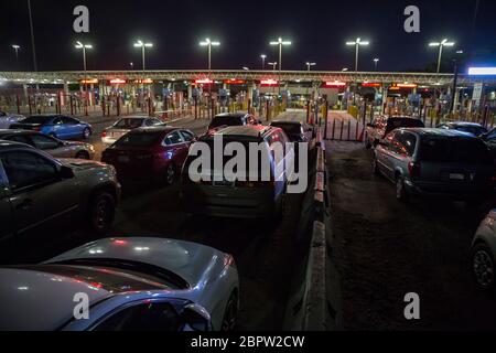 19 May 2020 Mexico Tijuana A Man Sleeps At Dawn In His Car In Front Of The Otay Border Crossing In The Middle Of The Corona Pandemic Since The Us Government Has