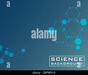 dark blue science background with lines structures Stock Vector