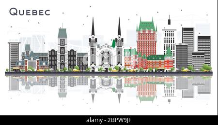 Canada City Skyline with Gray Buildings Isolated on White. Vector ...