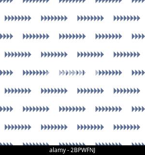 Geometric triangle arrows seamless pattern. Stock vector illustration isolated on white background. Stock Vector