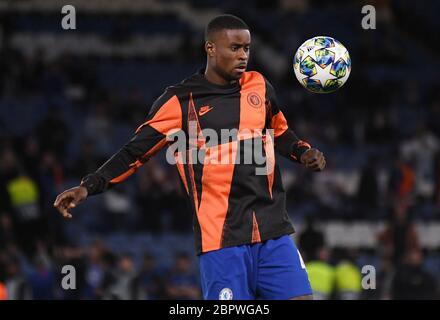 LONDON, ENGLAND - SEPTEMBER 17, 2019: Marc Guehi of Chelsea pictured ahead of the 2019/20 UEFA Champions League Group H game between Chelsea FC (England) and Valencia CF (Spain) at Stamford Bridge. Stock Photo