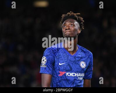 LONDON, ENGLAND - SEPTEMBER 17, 2019: Tammy Abraham of Chelsea pictured during the 2019/20 UEFA Champions League Group H game between Chelsea FC (England) and Valencia CF (Spain) at Stamford Bridge. Stock Photo