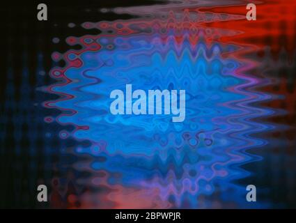 The abstract colorful light wave pattern in black background