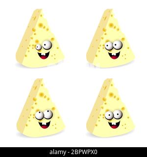 Cheese Day. National Cheese Day. Character. Vector illustration isolated on a white background.. Stock Vector
