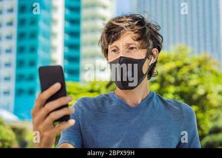 Facial recognition grid overlay. Face Recognition In Medical Mask Using Artificial Intelligence And Neural Networks. Biometric scanning Face ID Stock Photo