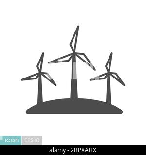 Windmill flat icon. Agriculture sign. Graph symbol for your web site design, logo, app, UI. Vector illustration, EPS10. Stock Photo