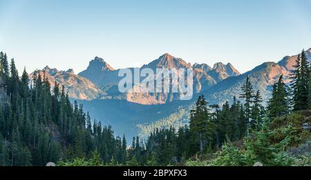 view of mt Shuksan,scenic view in Mt. Baker Snoqualmie National Forest Park,Washington,USA.. Stock Photo