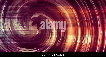 Integrated Systems Concept as a Presentation Background Stock Photo