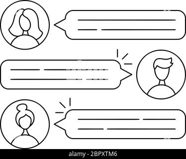 Comments background concept. Speech bubbles on blue background. Chat ...