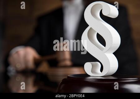 Court gavel,Law theme, mallet of justice, Paragraph Stock Photo