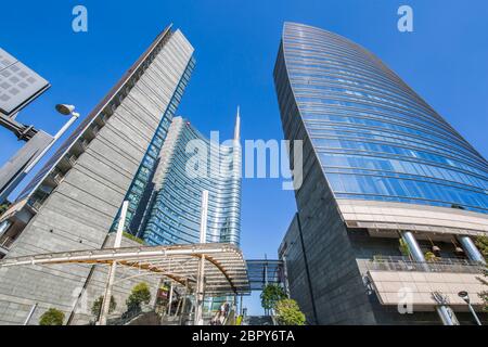 View of Buildings near Porta Nuova, Milan, Lombardy, Italy, Europe Stock Photo