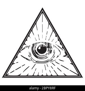 Eye of Providence Illuminati Triangle Secret Society freemasonry Details about   Masonic ring 