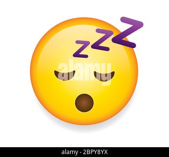 Sleeping vector Face. Sleeping emoticon mood with compressed teeth ...