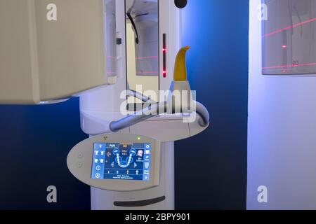 Dental CBCT x-ray 3D machine, ORTHOPHOS Stock Photo